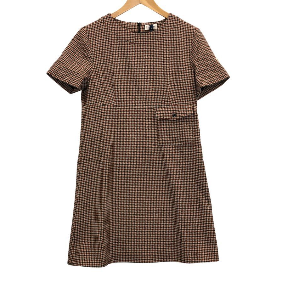 極美品◆ワンピース モンクレール 24AW 半袖ワンピース ABITO DRESS 総柄 レディース サイズ38 J20932G00017 MONCLER 【AFB9】拍卖