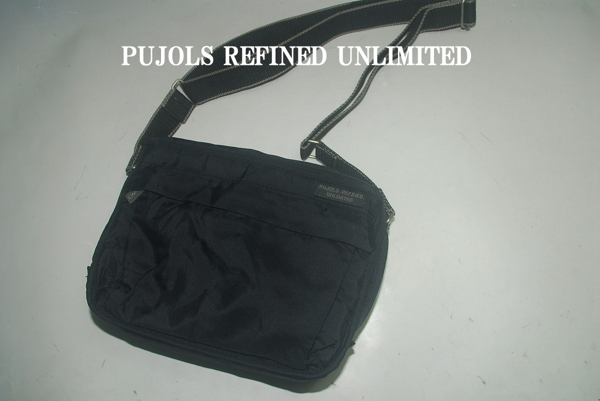 BBZ163◆大幅値下げ!早い者勝ち!他でも即決出品中!PUJOLS REFINED UNLIMITED◆黒/ブラック/洗練されたデザイン!ショルダー/バッグ拍卖