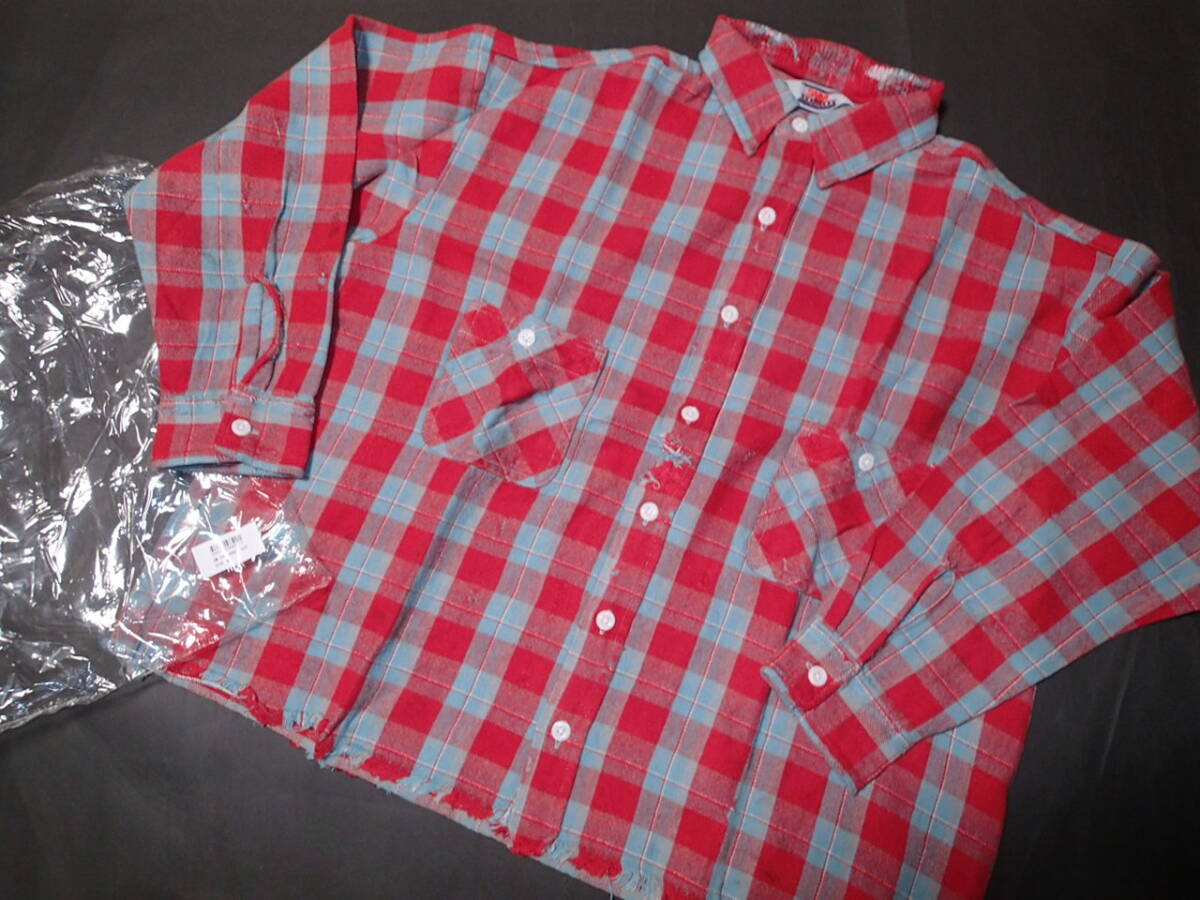 新品未使用 SAINT Mxxxxxx Mサイズ ダメージ加工 ネルシャツ セントマイケル ベルベルジン SAINT Michael BerBerJin.拍卖