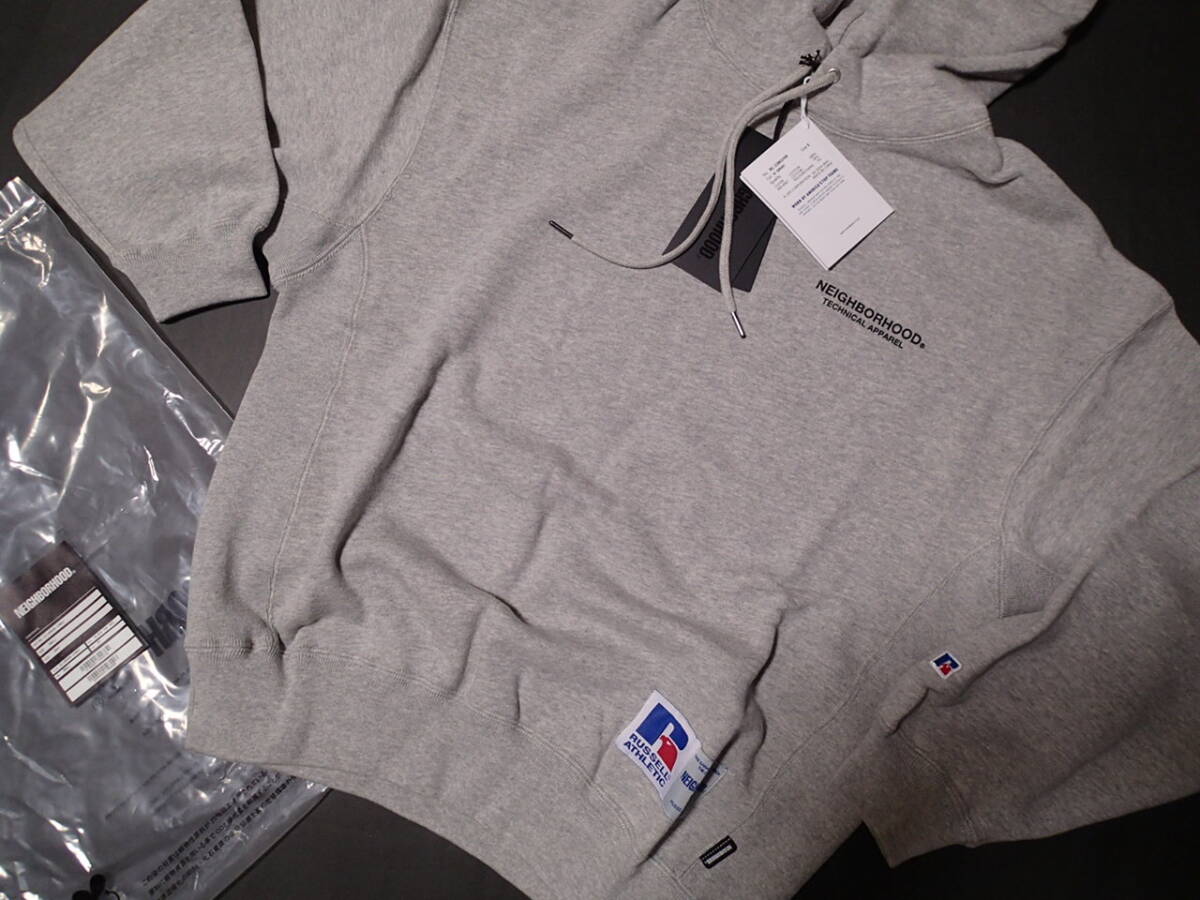 新品未使用 サイズ S NEIGHBORHOOD ネイバーフッド NH X RUSSELL SWEAT SHIRT PARKA GRAY ダメージ セーター拍卖