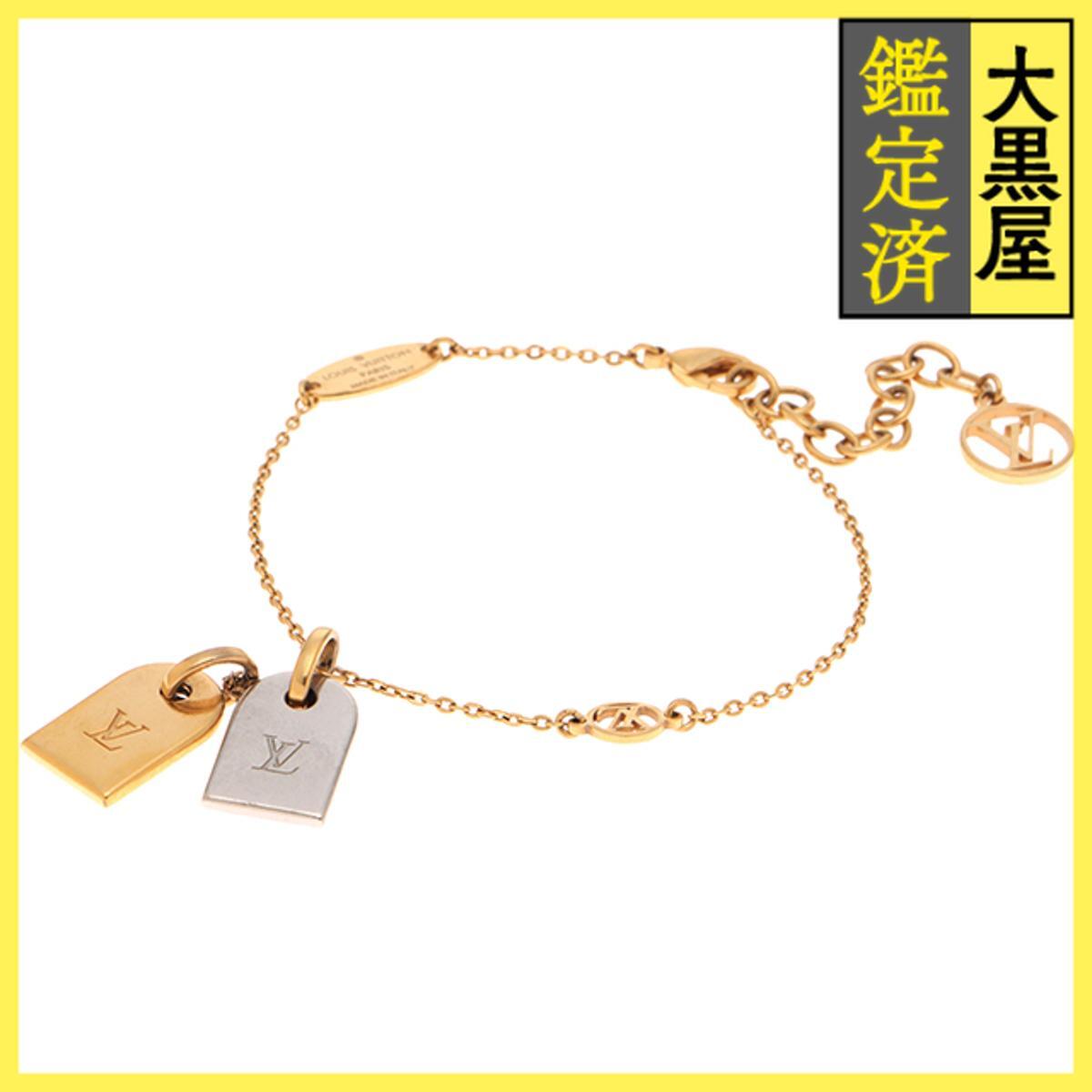 LOUIS VUITTON ルイヴィトン ブレスレット・ナノグラム GP ゴールドメッキ M63142拍卖