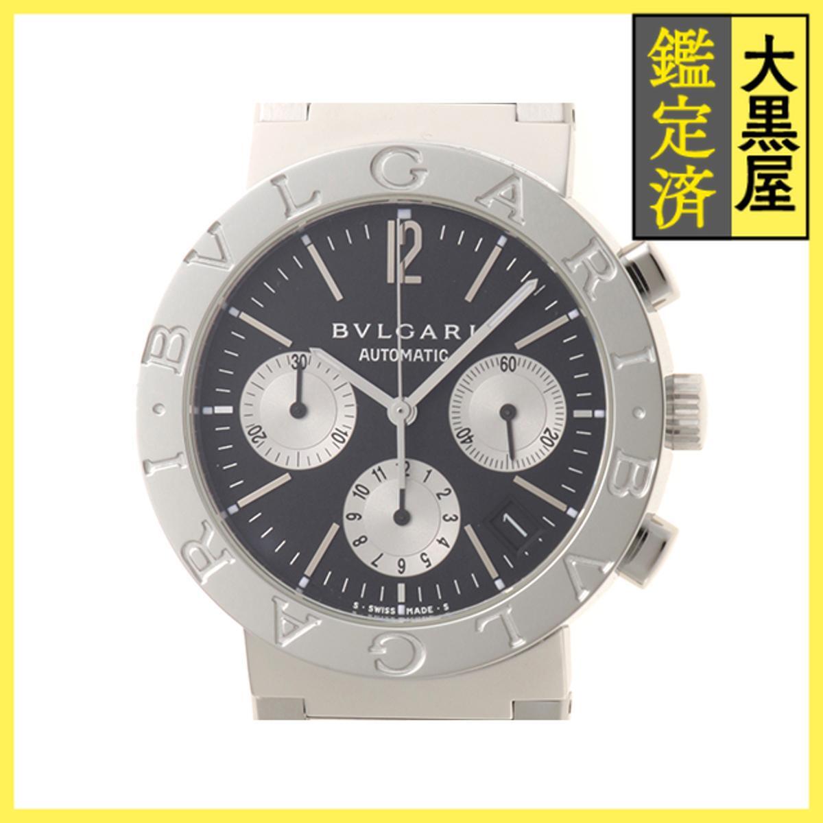 BVLGARI ブルガリ ブルガリ ブルガリ クロノ BB38SSCH SS 自動 ブラック 男性用/Men's watches拍卖