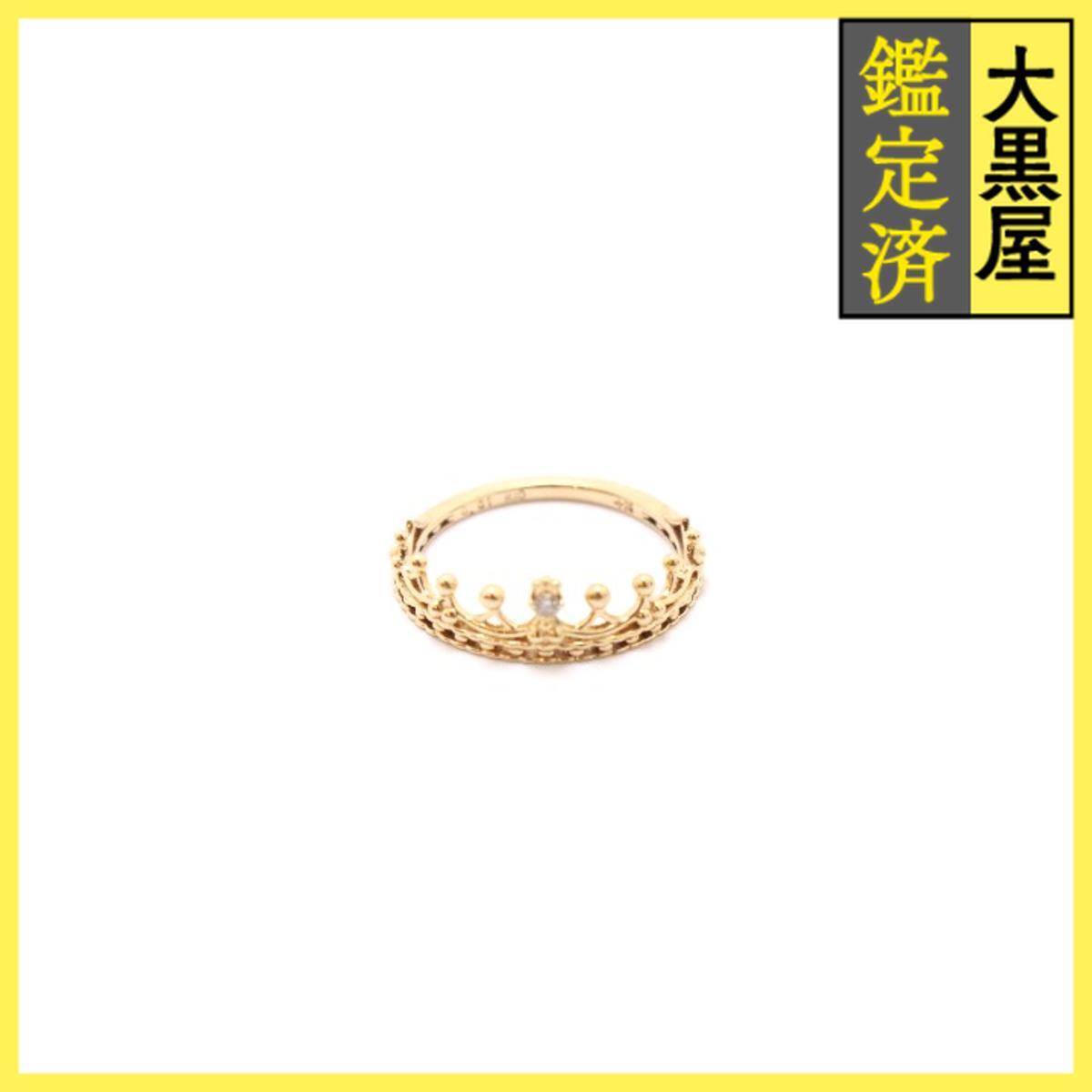 NOJESS ノジェス クラウンリング 指輪 30153111006 K10 ゴールド ダイヤモンド 0.01ct 7号拍卖