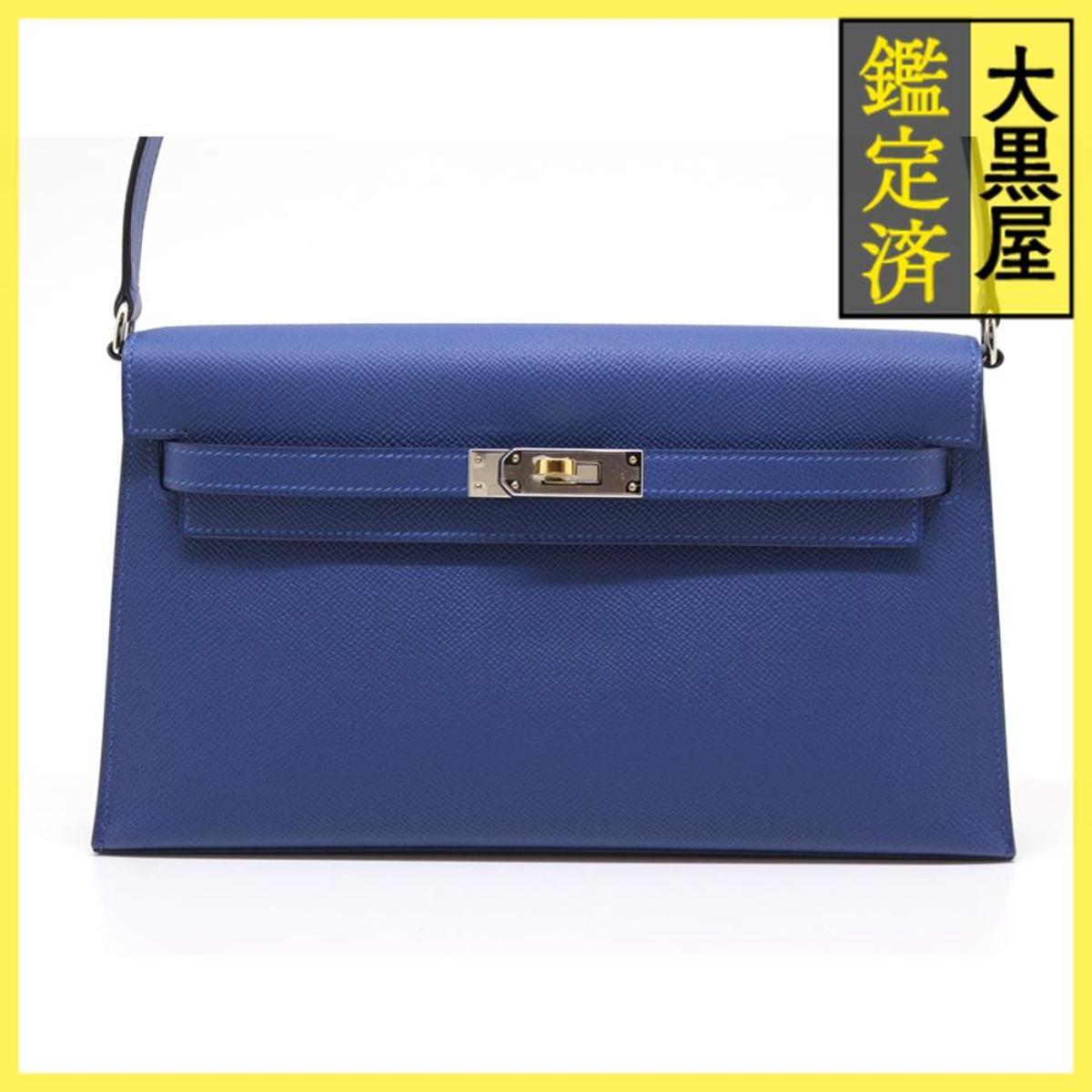 HERMES エルメス ケリーエラン ディープブルー エレクトラム金具 K刻印 2025年 ストラップ取り外し可能 2120000350856拍卖