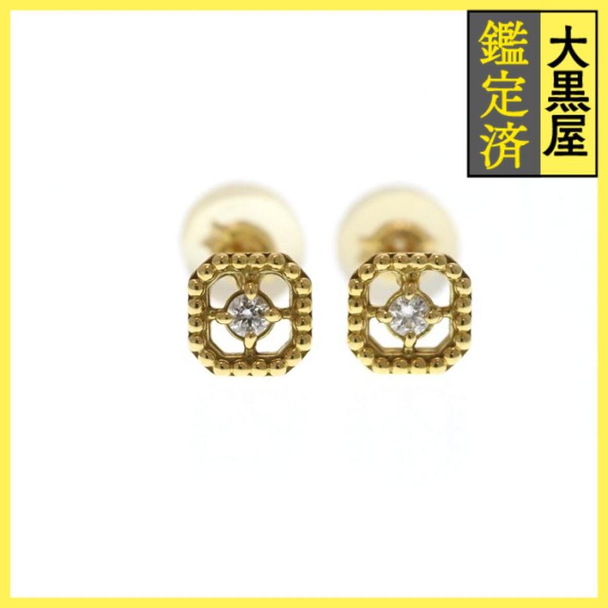 VENDOME AOYAMA ヴァンドーム青山 ピアス K18 イエローゴールド ダイヤモンド 1.0g拍卖