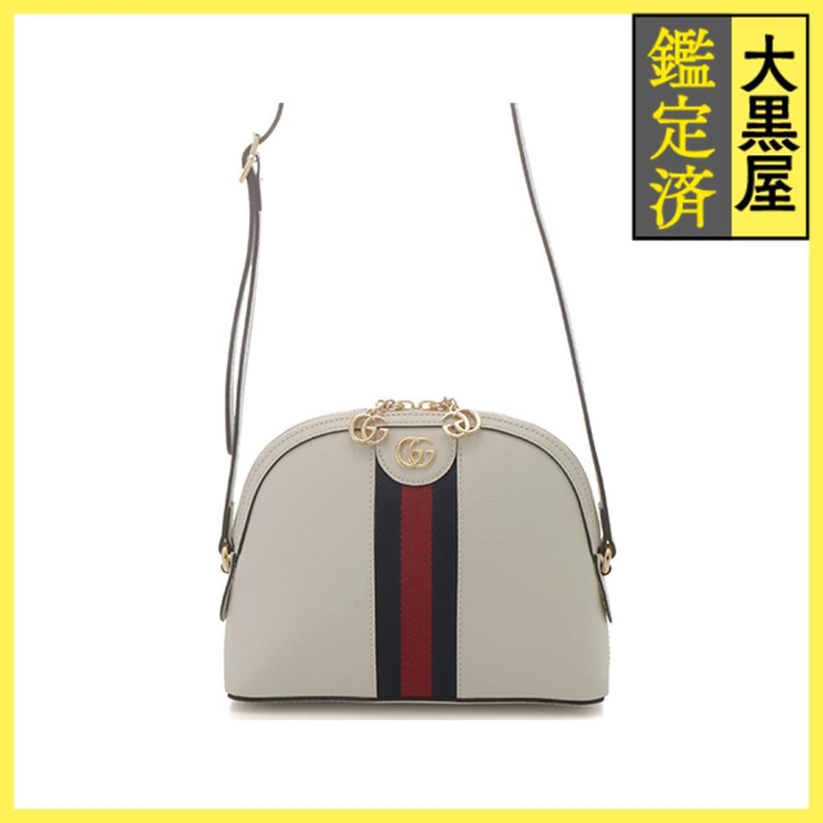 GUCCI グッチ オフィディア アウトレット ショルダーバッグ ホワイト レザー 434拍卖