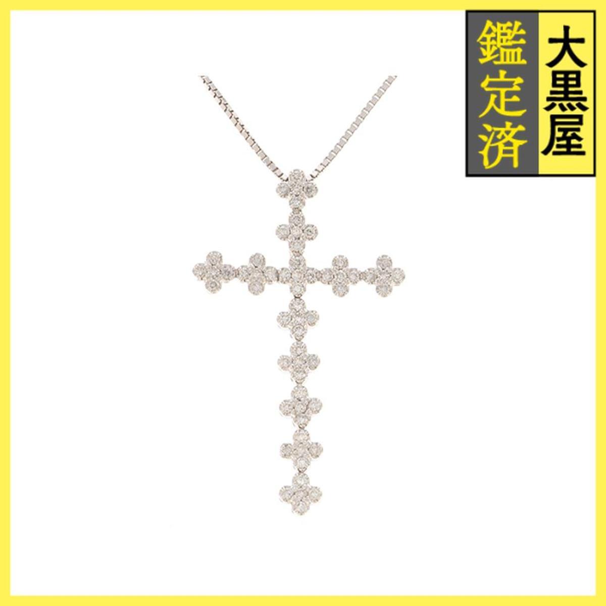 JEWELRY ジュエリー ネックレス K18ホワイトゴールド ダイヤモンド0.73ct 約6.5g拍卖