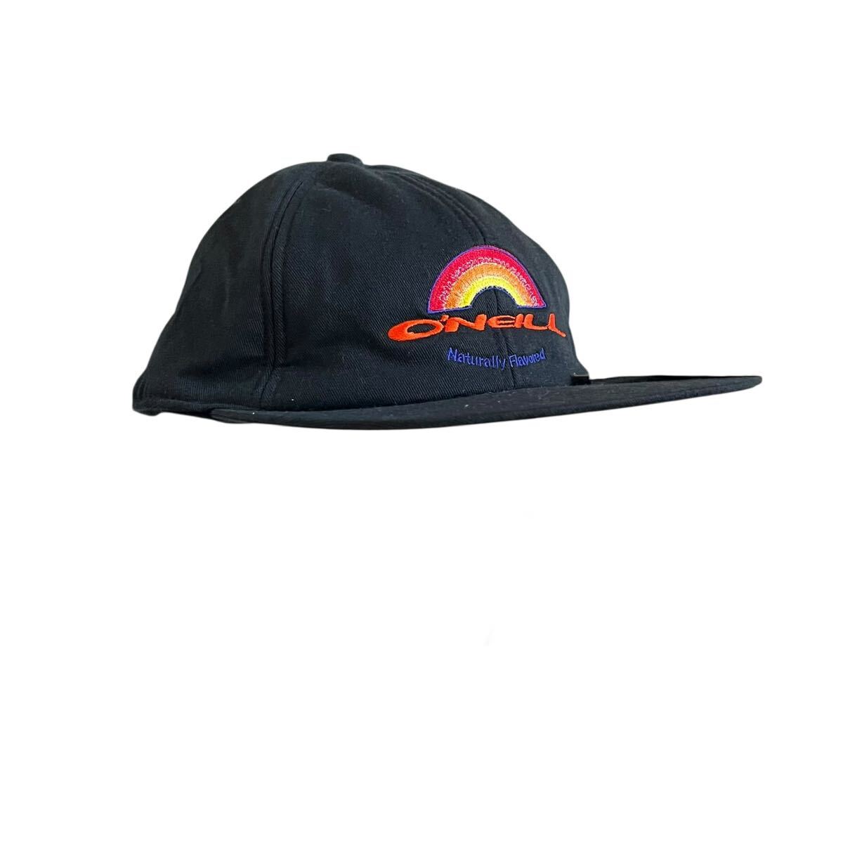 Ye2101cc 日本製 タグ付き未使用 O'NEILL オニール 90s オールドサーフ キャップ 帽子 ブラック FREEサイズ 拍卖