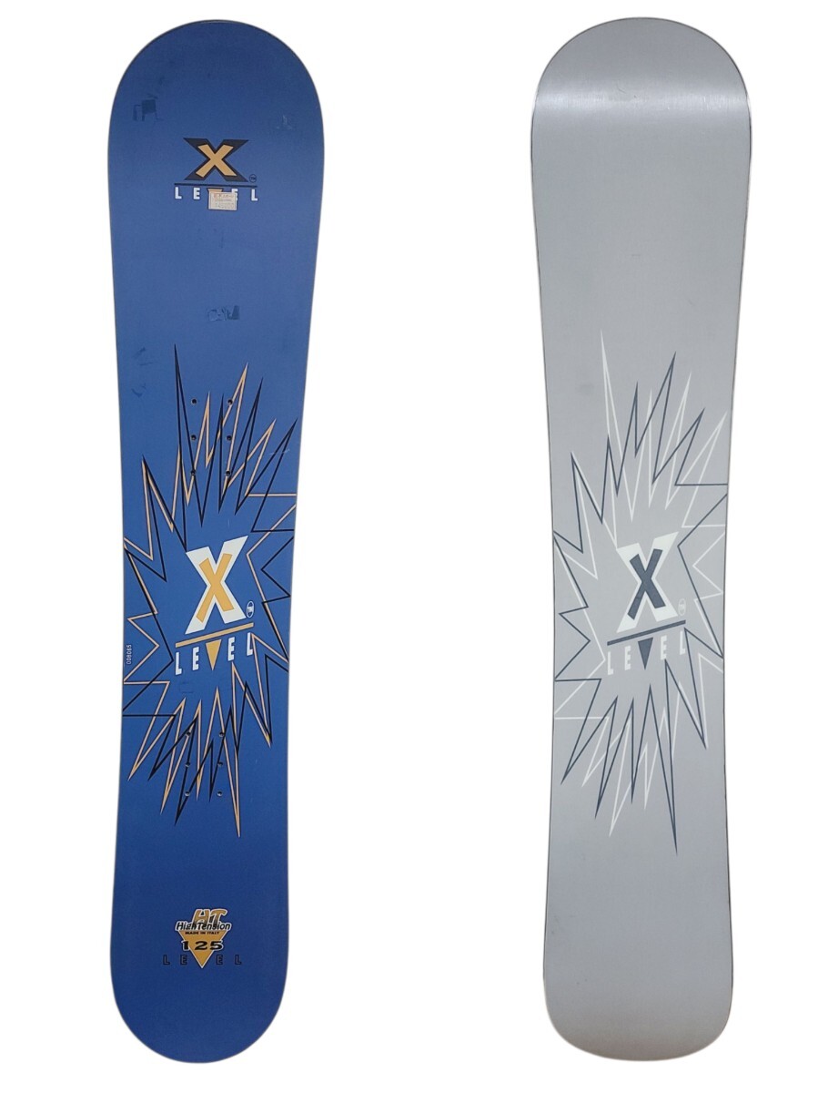 Ye2434LL◎未使用品 LEVEL X 子供 キッズ スノーボード板 スノボ 125cm ブルー ウィンタースポーツ イタリア製拍卖