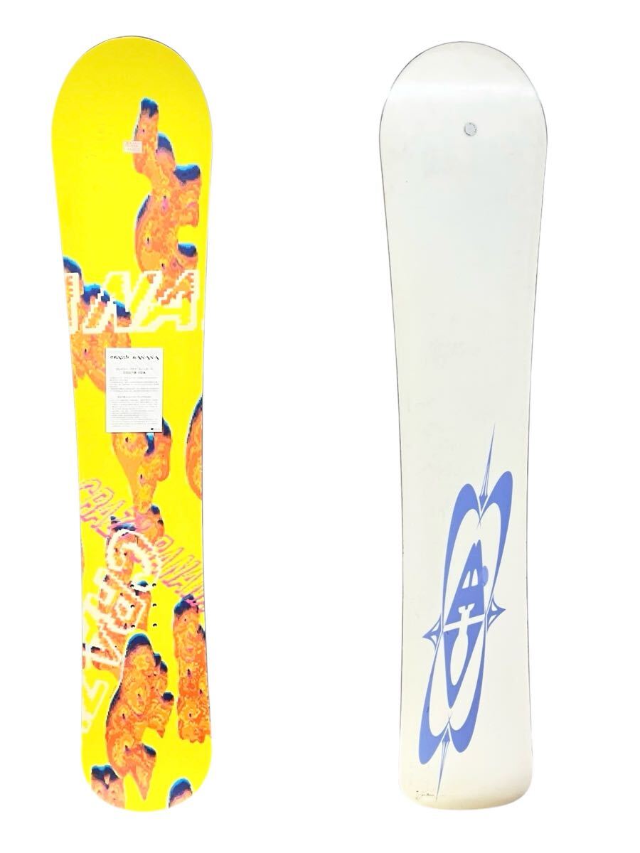 Ye2436cc 未使用◎タグ付き CRAZY BANANA(クレイジーバナナ)スノーボード板 スノボ 136cm イエロー ウィンタースポーツ拍卖