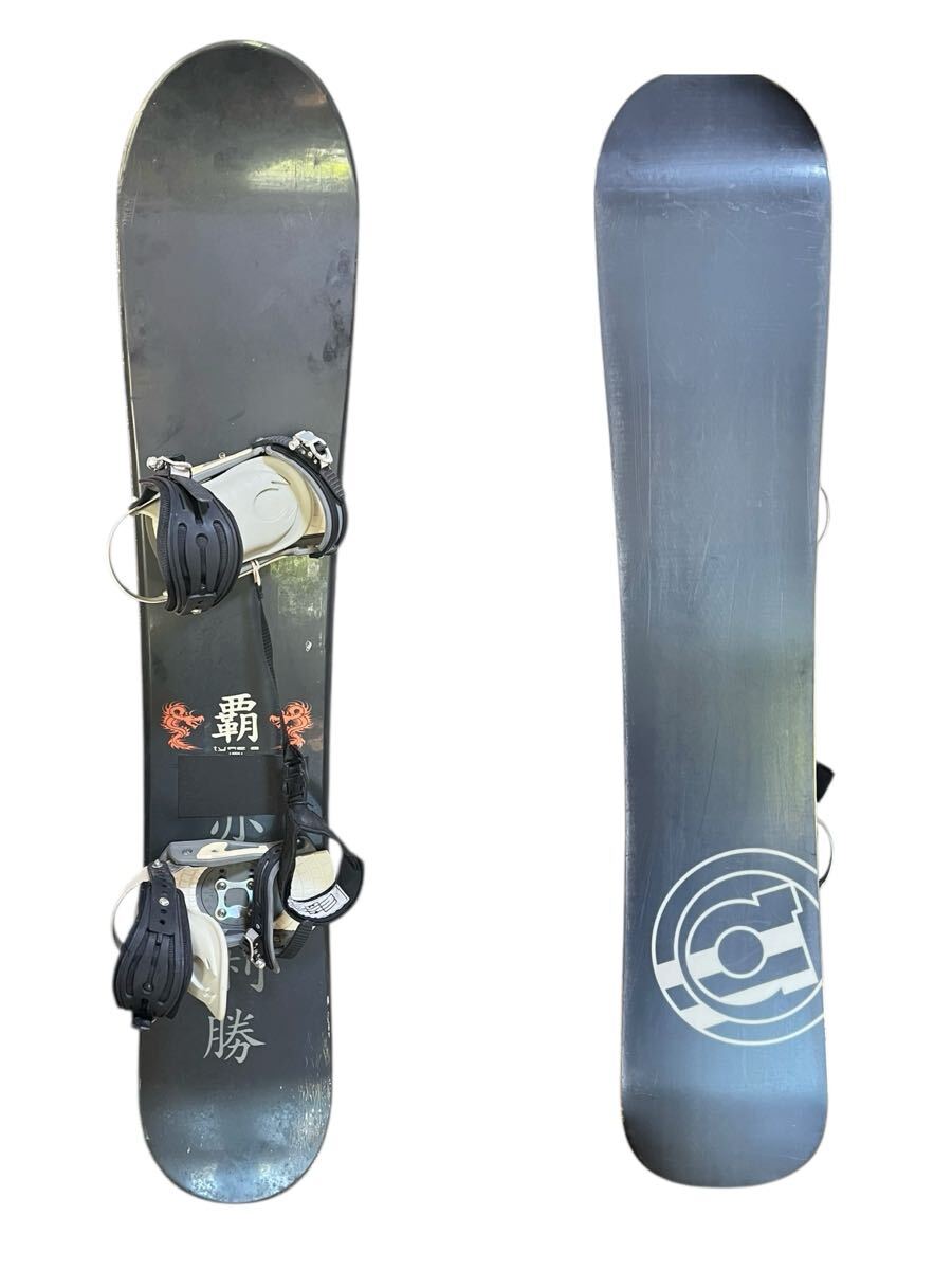 Ye2493cc TYPE A ONE HUND FIFTY FIVE スノーボード板 ビンディング付き ブラック ウィンタースポーツ 全長149cm拍卖