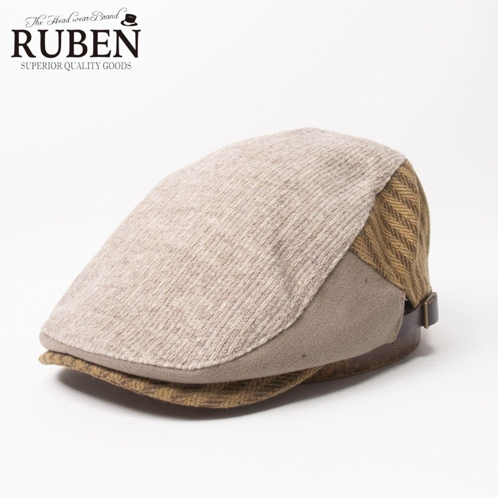新品 RUBEN ルーベン ウーブンコンビネーションハンチング ベージュ拍卖