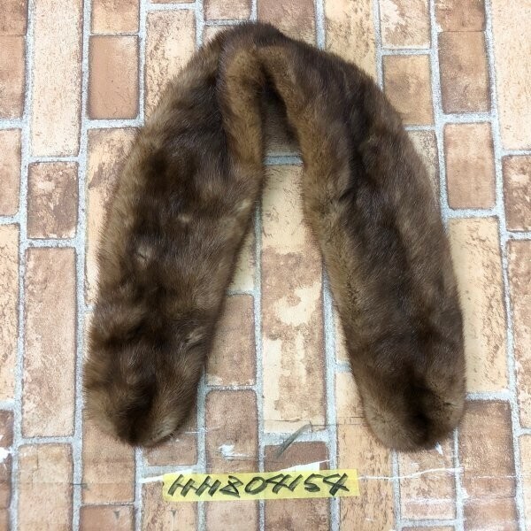 レディース クリップ付き ファーマフラー ティペット 防寒 ブラウン拍卖