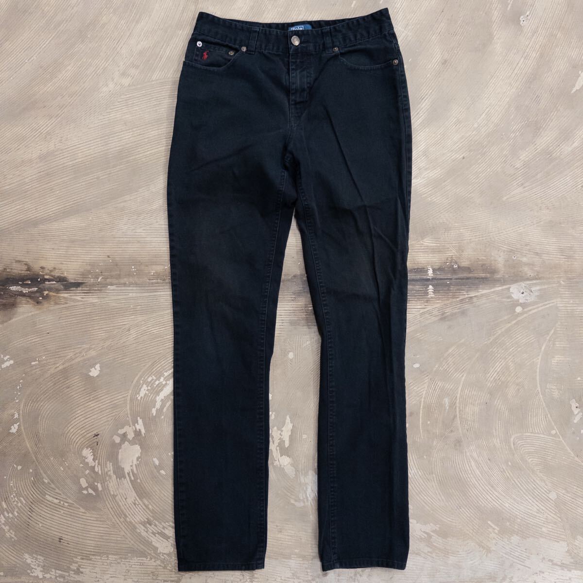 Polo by Ralph Lauren ラルフローレン チノパン レディース16 古着 黒 ブラック拍卖