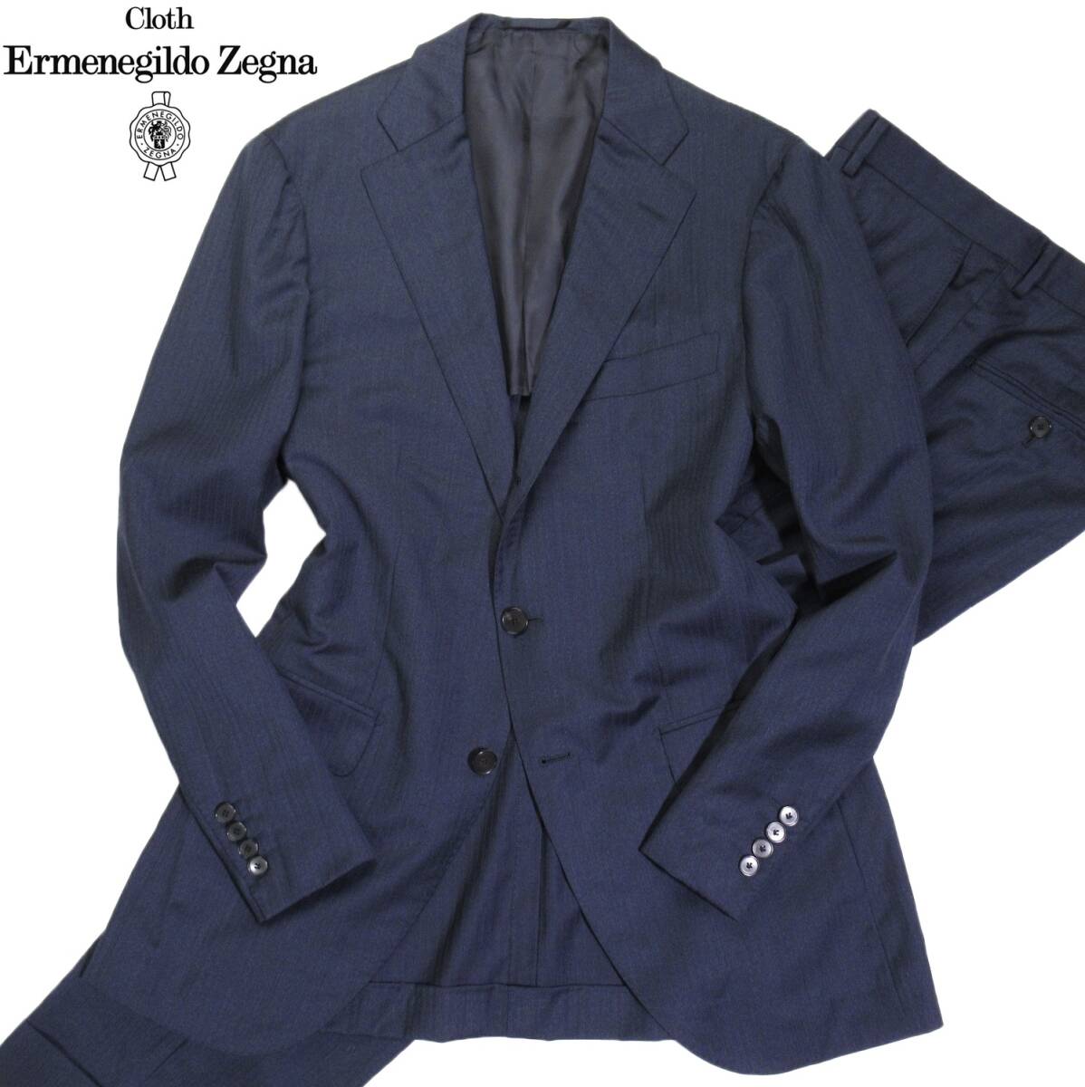 シップス×エルメネジルドゼニア SHIPS Ermenegildo Zegna シャドウストライプ シングル スーツ 52 XXL 大きいサイズ 拍卖