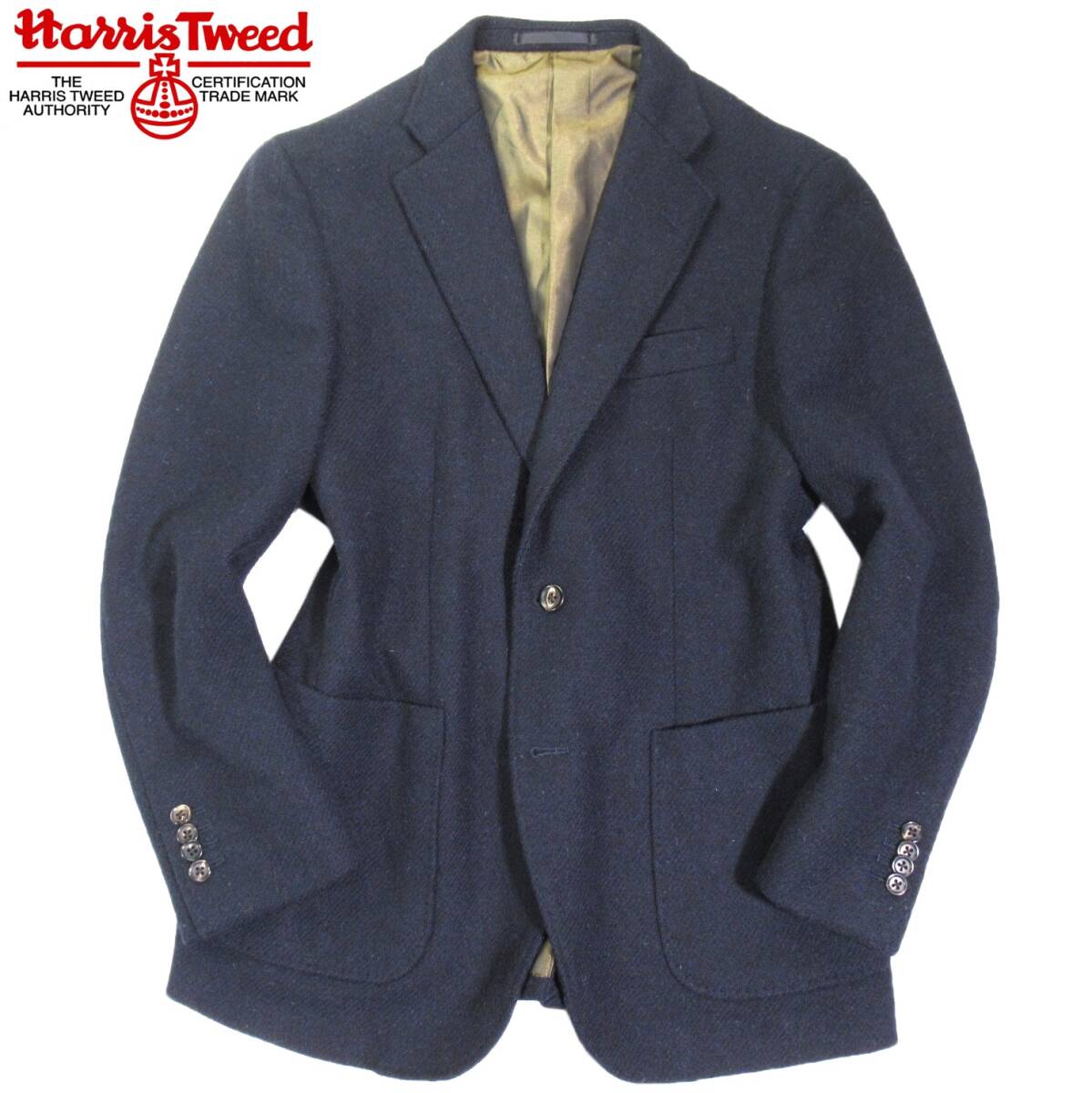 ハリスツイード Harris Tweed 上質◆2B シングル ジャケット ブレザー AB5 M L ゆったり目拍卖