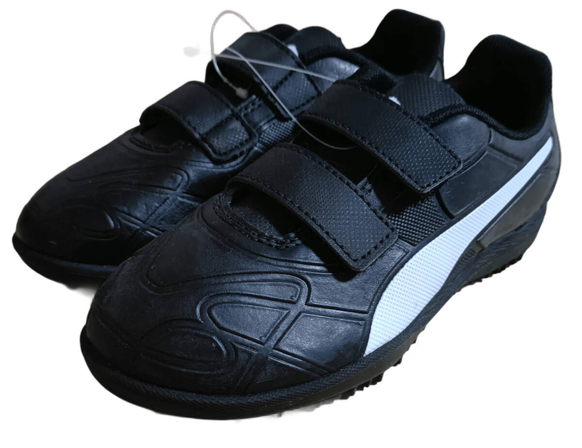 新品 プーマ キッズ モナーク ジュニア サッカー トレーニング シューズ ブラック/ホワイト 20.0cm PUMA拍卖