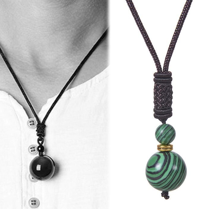 16mm パワーストーン ネックレス チョーカー メンズ レディース 天然石 運気UP 7992054 【K】マラカイト 新品 1円 スタート拍卖