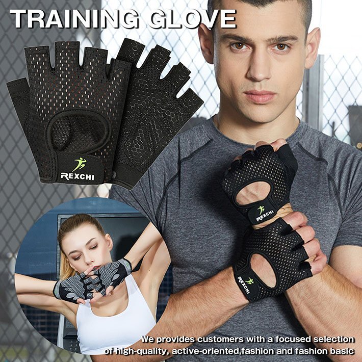 洗濯可能 トレーニンググローブ 手袋 筋トレ メンズ レディース 指無 ウェイトリフティング 防滑 7987678 L ブラック 新品 1円 スタート拍卖
