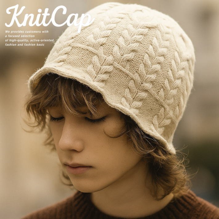 ニットキャップ ニット帽 ワッチ ビーニー メンズ レディース 帽子 ケーブル編み ケーブルニット 7986609 アイボリー 新品 1円 スタート拍卖