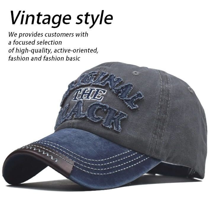 Vintage style ローキャップ キャップ 帽子 メンズ レディース こなれ感 7988371 9009978 L-8 グレー/ネイビー 新品 1円 スタート拍卖