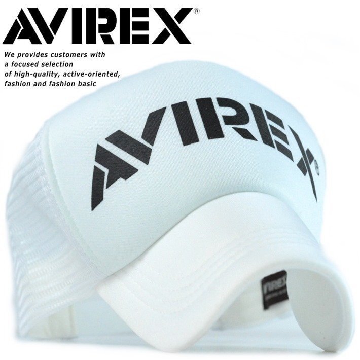 AVIREX アビレックス 限定モデル メッシュキャップ ブランド 帽子 キャップ メンズ レディース 正規品 14023200 01 ホワイト 新品拍卖