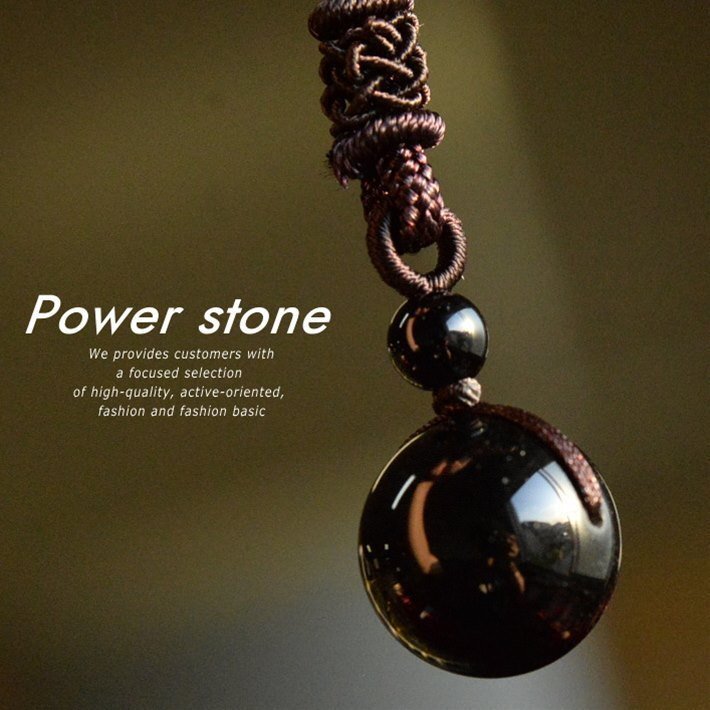 16mm パワーストーン ネックレス チョーカー メンズ レディース 天然石 運気UP 黒曜石 7992054 【A】オブシディアン 新品 1円 ス拍卖