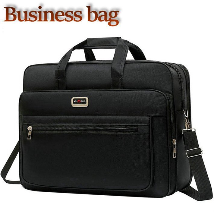 2WAY ビジネスバッグ ブリーフケース メンズ 20インチ 鞄 バッグ 通勤 ポケット多 書類カバン 7986650 A-ブラック 新品 1円 スタート拍卖
