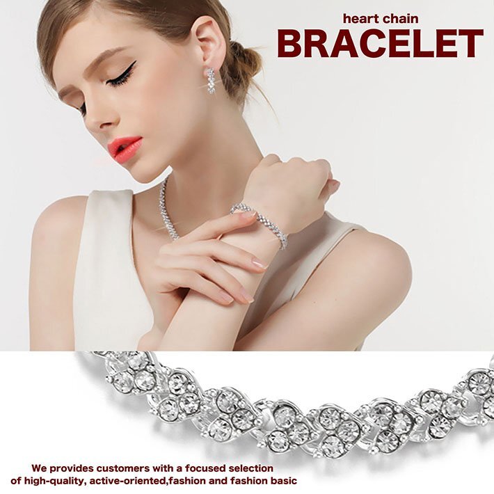 きらきらハート ブレスレット バングル レディース ハート シンプル 可愛いアクセサリー ジュエリー 7987402 シルバー 新品 1円 スタート拍卖