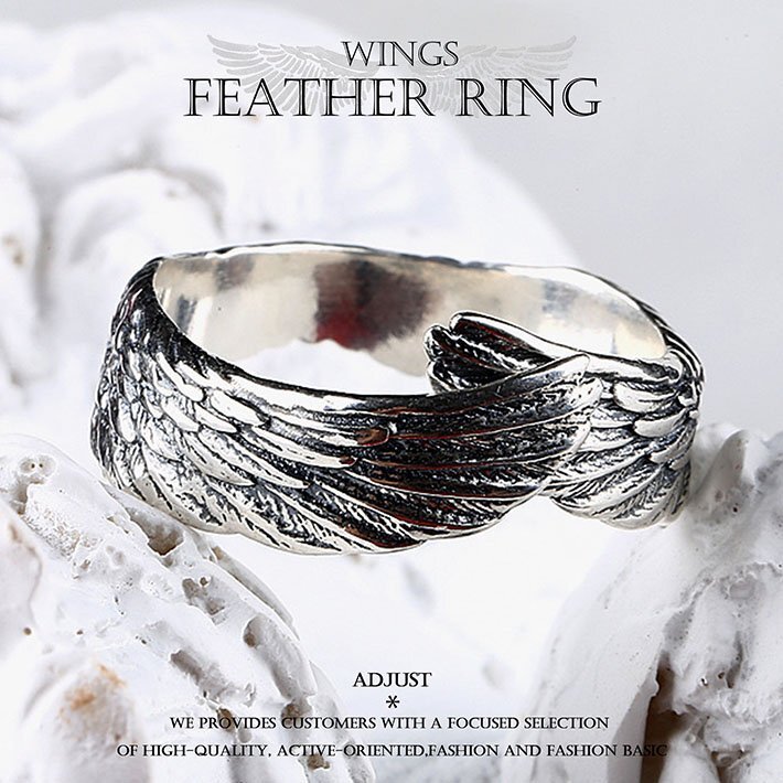 指輪 シルバー925 羽根 天使 SILVER925 メンズ レディース リング アクセサリー ピンキー 7987836 シルバー 新品 1円 スタート拍卖