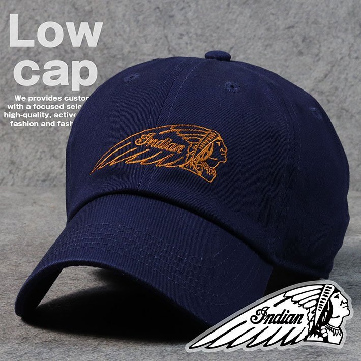 Indian Motocycle インディアンモトサイクル メンズ レディース キャップ 帽子 Vintage IA-995 7986922 ネイビー 新品 1円 スタート拍卖