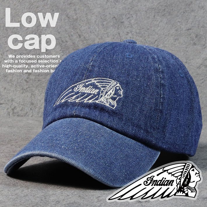 Indian Motocycle インディアンモトサイクル メンズ レディース キャップ 帽子 Vintage IA-995 7986922 インディゴデニム(IN) 新品拍卖