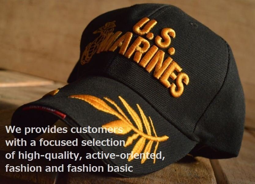 U.S.MARINES キャップ 帽子 メンズ 刺繍 7998816 9009978 I-4 BLACK ブラック 新品 1円 スタート拍卖