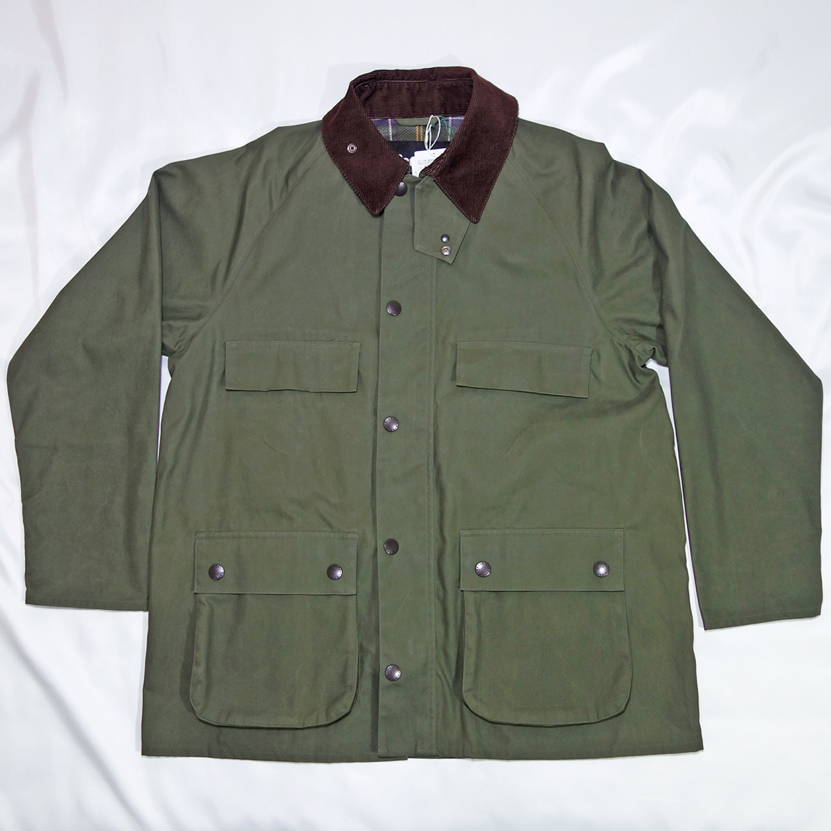 バブアー BEAMS F ビームス 別注 OLD BEDALE オールドビデイル コットンナイロンジャケット 38 ARMY/024 カーキ系 2025年8月到着 未使用品拍卖