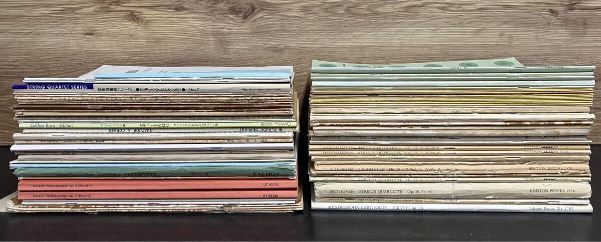 ヴァイオリン バイオリン 弦楽器 関係 楽譜 スコア 60冊セット まとめて まとめ売り 大量 クラシック ベートーヴェン バッハ モーツァルト拍卖