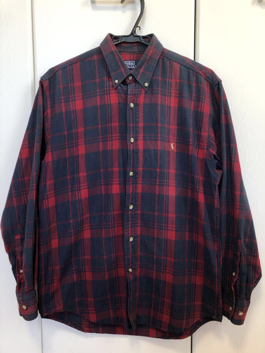 POLO RALPH LAUREN チェック柄 長袖シャツ ポロ ラルフローレン old 古着拍卖