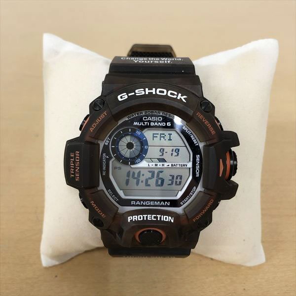 216*CASIO カシオ G-SHOCK RANGEMAN レンジマン GW-9405KJ EARTHWATCH コラボ 電波 腕時計 【中古美品】拍卖