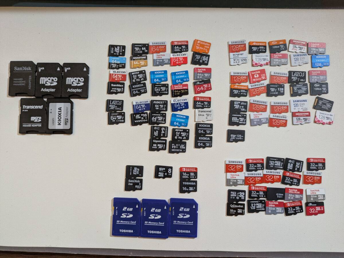 【正常動作】microSDカード SDカード 大量セット拍卖
