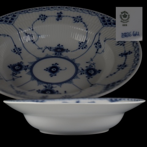 蔵出し品 ROYAL COPENHAGEN コペンハーゲン ハーフレース プレート拍卖