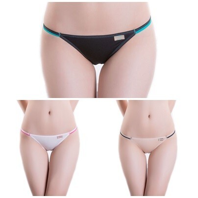 ☆【新品・未使用】 天然繊維 ビキニ ローライズ ショーツ 3色セット① L 学生 ジュニア 綿 フェチ ガールズ ビスコース拍卖