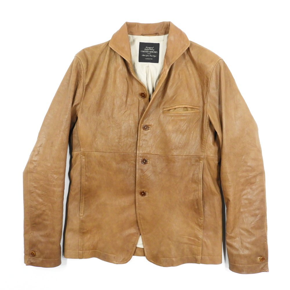 United Arrows ユナイテッドアローズ レザージャケット ゴートスキン Size M #37172 カジュアル きれいめ 本革 アウター拍卖