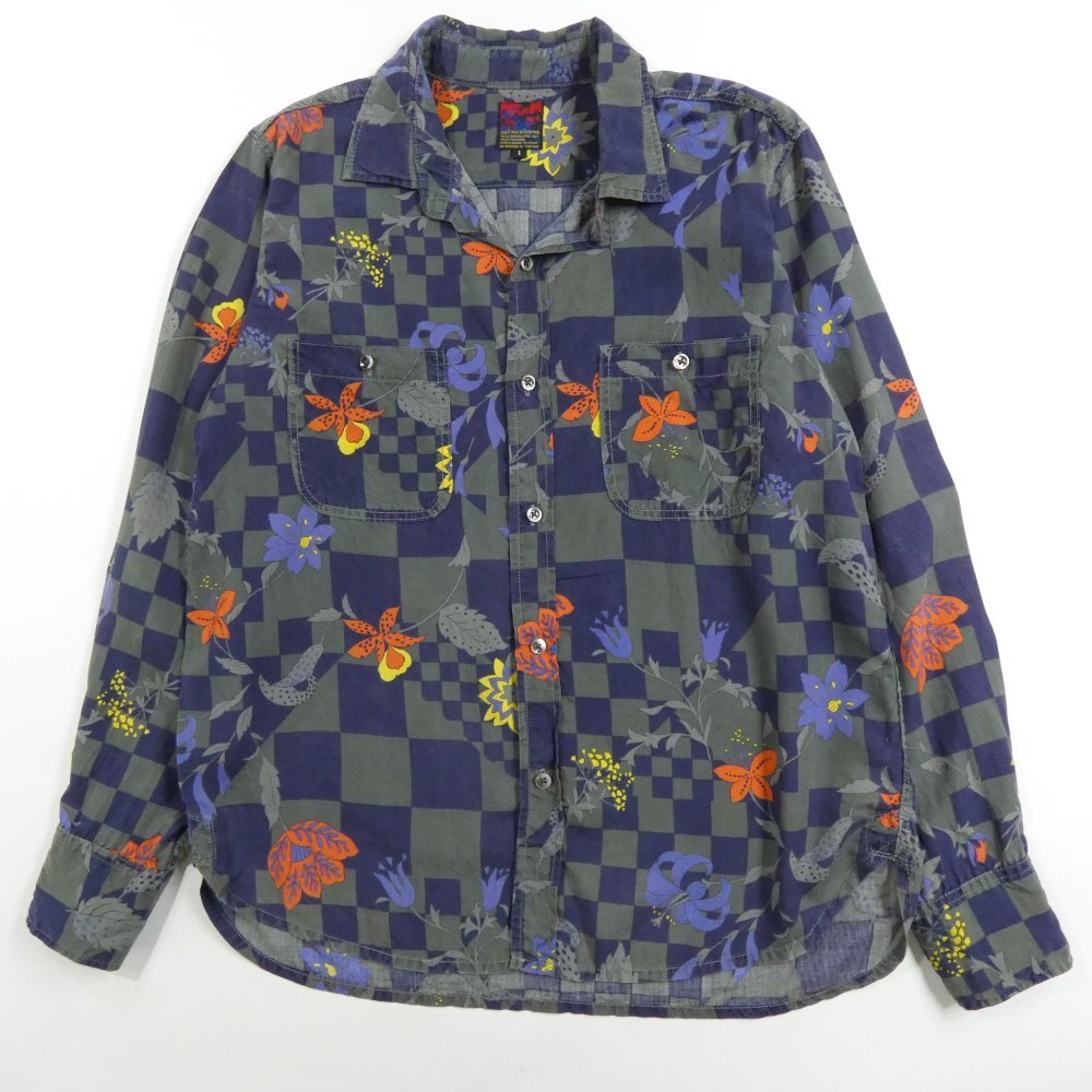 BRU NA BOINNE ブルーナボイン 長袖シャツ size 1 #37234 送料360円 トップス 花柄 カジュアル アメカジ拍卖