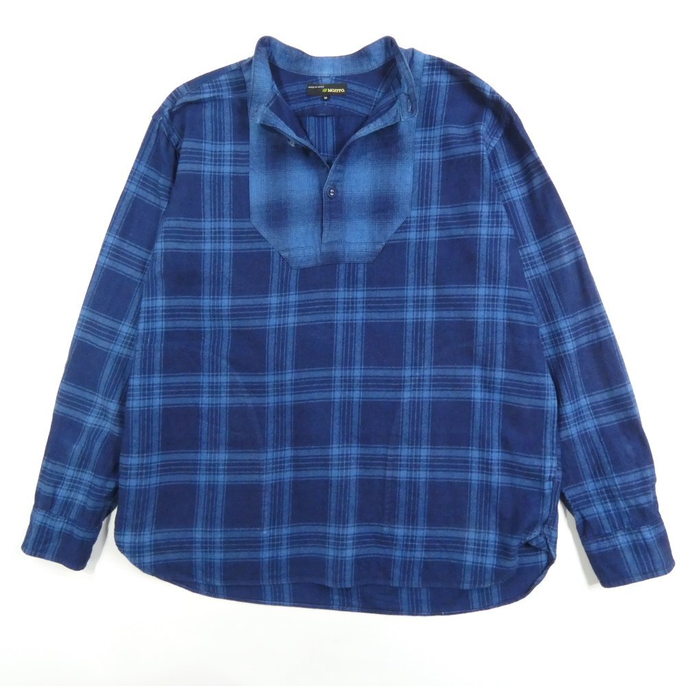 MOJITO モヒート バンドカラー プルオーバー チェックシャツ size M #37239 長袖 トップス カジュアル アメカジ拍卖