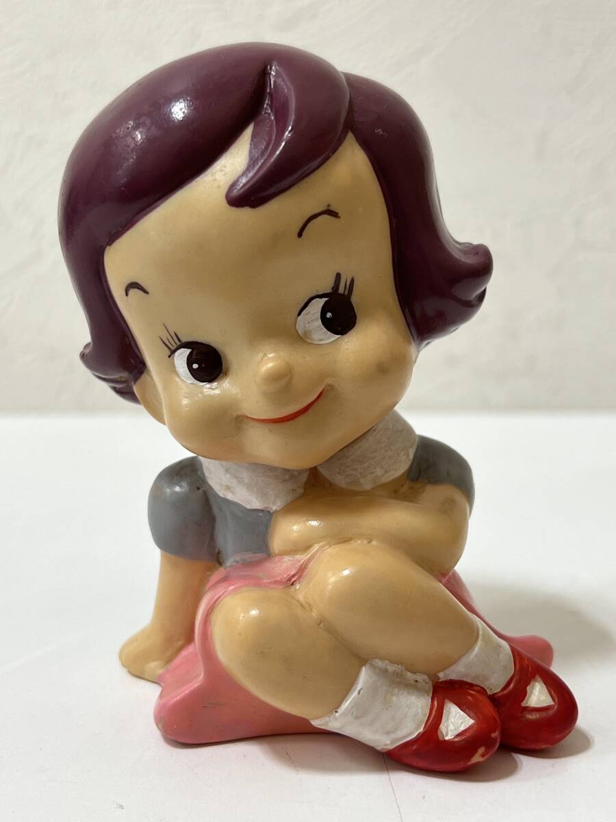 ☆【長期保管品】 昭和レトロ 第一勧業銀行 かんぎん のばらちゃん ソフビ 貯金箱 管CAR拍卖