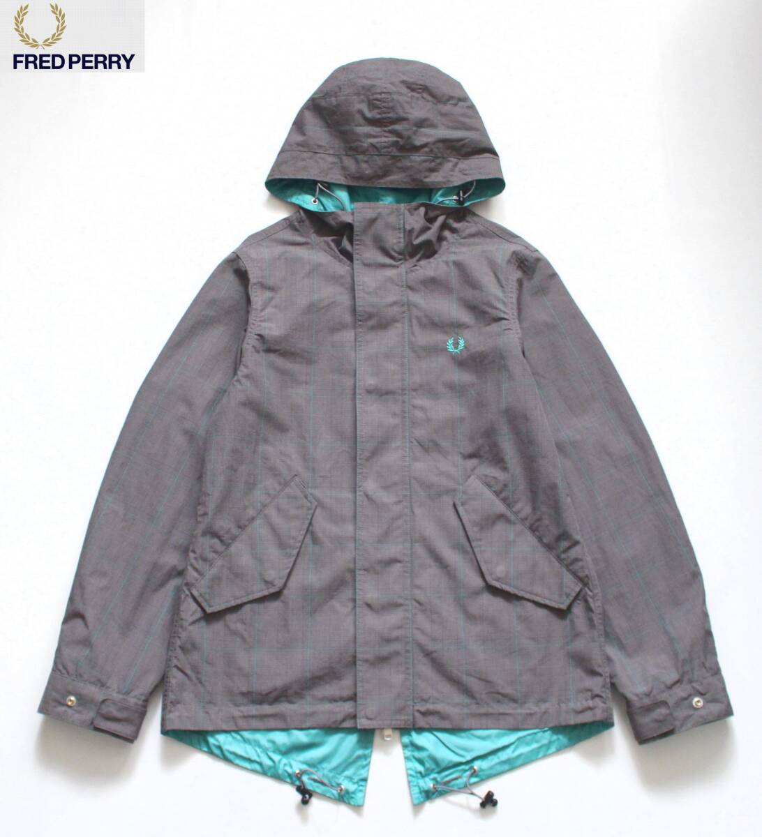 【 FRED PERRY フレッドペリー 】 PERTEX リバーシブル モッズ パーカー ジャケット XS F2421 定価\25,300 防水 透湿 撥水 防風 UK拍卖