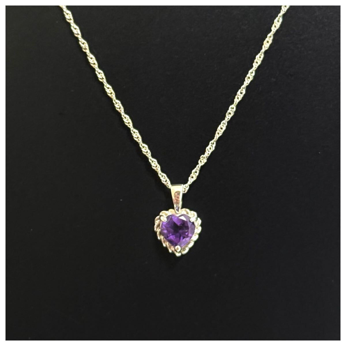 K14WG 14K ホワイトゴールド イタリー ITALY ハート ネックレス ペンダント拍卖