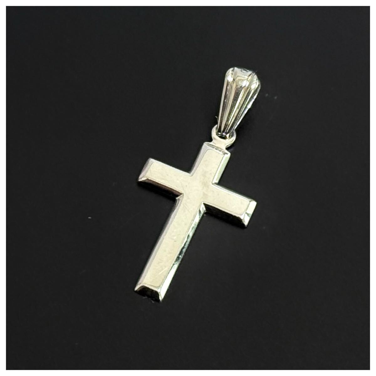 Pt900 プラチナ クロス 十字架 ペンダントトップ チャーム拍卖