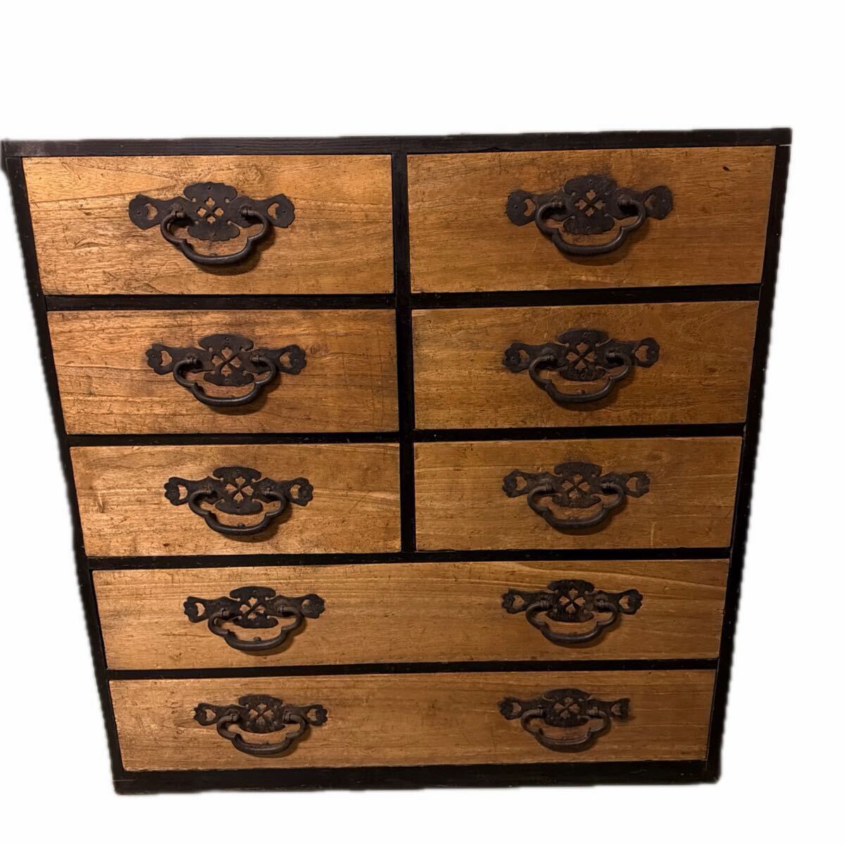 Zメ家C#440 木製 小箪笥 収納 インテリア 和箪笥 昭和レトロ 和家具 レトロ アンティーク ヴィンテージ コレクター 時代物 6段拍卖