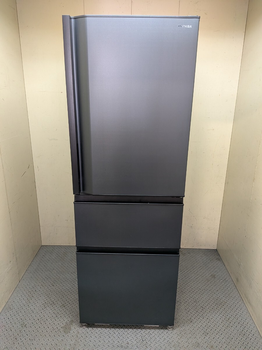 Z家D300 TOSHIBA ノンフロン冷凍冷蔵庫 右開き 3ドア クリーニング済 GR-T36SC (KZ) 2022年製 356L 東芝 冷蔵庫 長野市引取り可拍卖