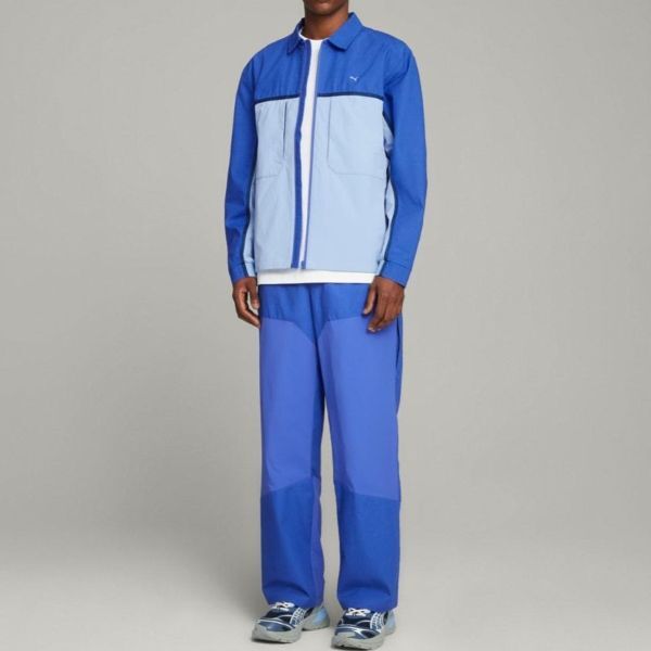 プーマ BMW コラボ ワークジャケット&コットンパンツ USサイズXS 日本サイズS相当 定価41800円 ブルー 青 モータースポーツ 上下セット拍卖